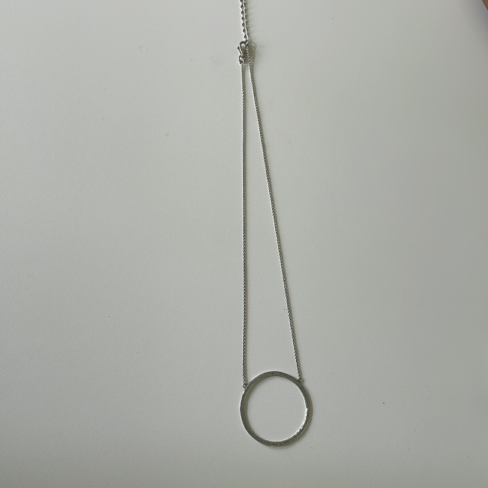 Silpada .925 circle necklace on 16” chain with built-in extender